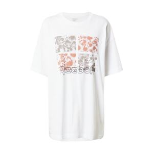 Reebok Sport Funkční tričko  bílá / šedobéžová / korálová