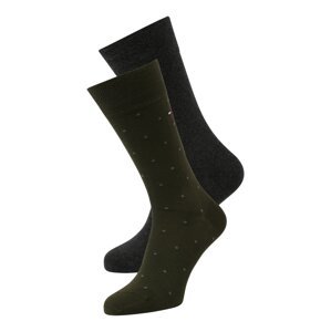 Tommy Hilfiger Underwear Punčochy & ponožky  olivová / tmavě šedá / bílá / světle šedá / ohnivá červená
