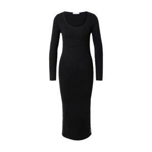 Calvin Klein Úpletové šaty černá / bílá
