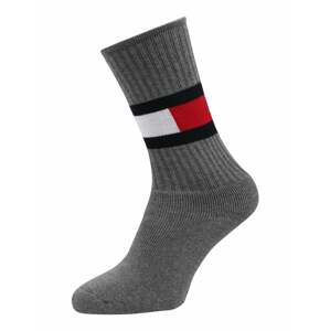Tommy Hilfiger Underwear Ponožky  šedá / námořnická modř / bílá / červená