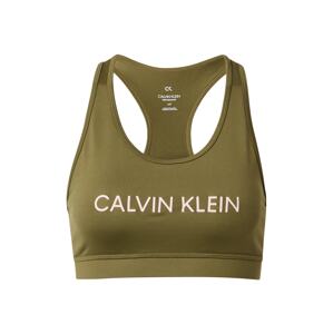 Calvin Klein Performance Sportovní podprsenka  olivová / růžová