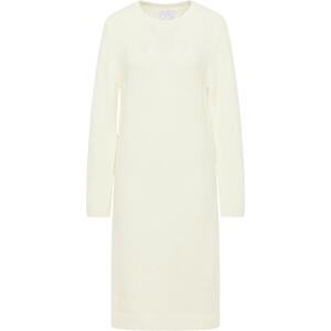 usha WHITE LABEL Úpletové šaty  barva bílé vlny