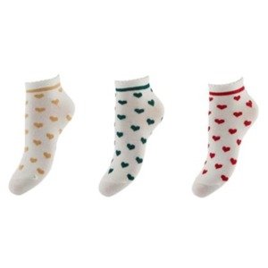 PIECES Ponožky  bílá / červená / zelená / oranžová