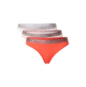 Calvin Klein Underwear Tanga  šedá / pink / červená / bílá
