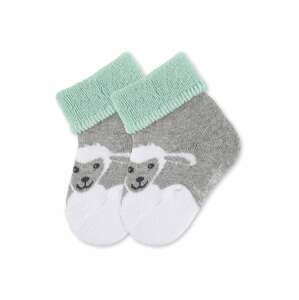 STERNTALER Ponožky 'Stanley'  stříbrně šedá / pastelově zelená / bílá / černá