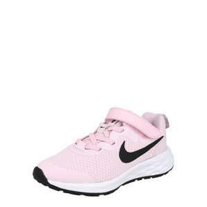 NIKE Sportovní boty 'Revolution 6'  světle růžová / černá