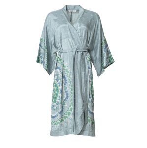 Indiska Kimono 'Carolina'  zelená / mátová / bílá / modrá