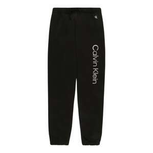 Calvin Klein Jeans Kalhoty  černá / stříbrná