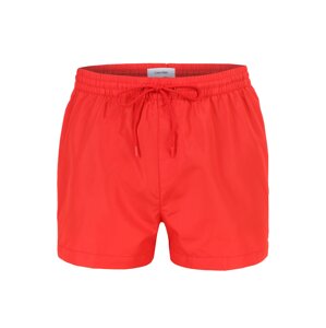 Calvin Klein Swimwear Plavecké šortky  červená / bílá