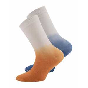 EWERS Ponožky modrá / tmavě oranžová / bílá