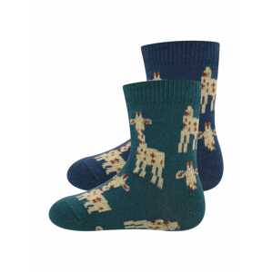 EWERS Ponožky  béžová / námořnická modř / hnědá / tmavě zelená