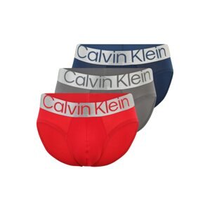Calvin Klein Underwear Slipy  modrá / šedá / červená