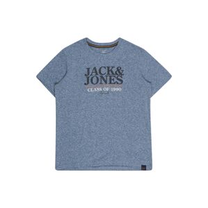 Jack & Jones Junior Tričko  modrý melír / námořnická modř / oranžová / bílá