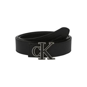 Calvin Klein Jeans Opasek  černá / stříbrná