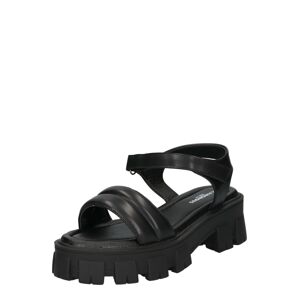 GLAMOROUS Páskové sandály  černá
