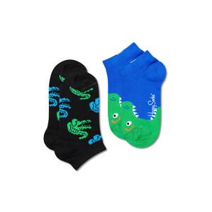 Happy Socks Ponožky  modrá / zelená / černá / bílá