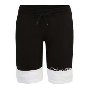 Calvin Klein Big & Tall Kalhoty  černá / bílá