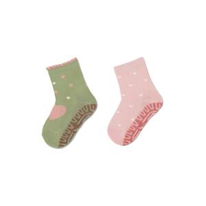 STERNTALER Ponožky  zelená / pink