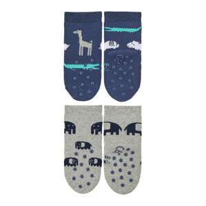 STERNTALER Ponožky 'Dschungel'  tmavě modrá / šedý melír / bílá / noční modrá / aqua modrá