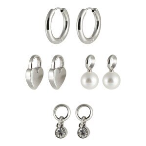 Calvin Klein Sada šperků  stříbrná / perlově bílá