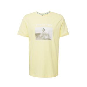 COLOURS & SONS Tričko  pastelově žlutá / šedý melír / bílá