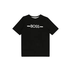 BOSS Kidswear Tričko  černá / bílá
