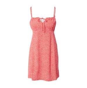 ONLY Letní šaty 'NOVA'  červená / bílá