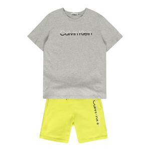 Calvin Klein Jeans Pyžamo  svítivě žlutá / černá / šedý melír