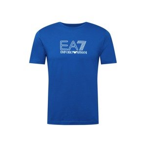 EA7 Emporio Armani Tričko  modrá / bílá