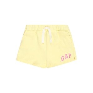 GAP Kalhoty  žlutá / pink / bílá