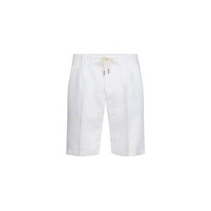 Boggi Milano Kalhoty se sklady v pase  bílá