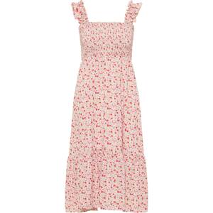 MYMO Letní šaty mix barev / růžová / bílá