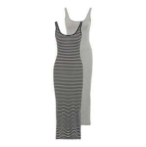 Vero Moda Petite Letní šaty 'NANNA'  šedý melír / černá / offwhite