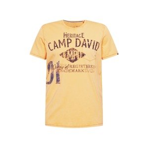 CAMP DAVID Tričko  námořnická modř / noční modrá / pastelově oranžová