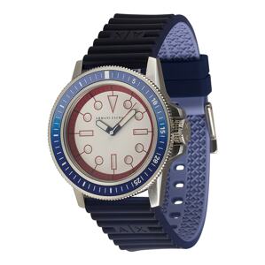 ARMANI EXCHANGE Analogové hodinky  modrá / červená / stříbrná / bílá