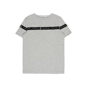 Calvin Klein Jeans Tričko šedý melír / černá / bílá
