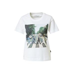 DEDICATED. Tričko 'Mysen Abbey Road'  krémová / azurová / trávově zelená / černá / bílá