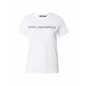 Karl Lagerfeld Tričko  bílá / černá