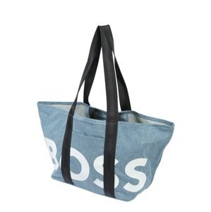 BOSS Black Nákupní taška 'Deva'  modrá džínovina / černá / bílá