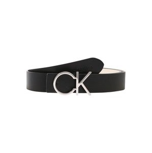 Calvin Klein Opasek 'RE-LOCK'  černá / stříbrná / bílá