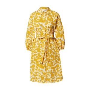 Essentiel Antwerp Košilové šaty 'Bemerald'  žlutá / bílá