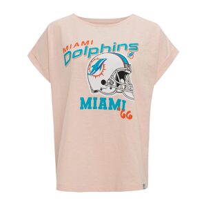 Recovered Funkční tričko 'Miami Dolphins'  azurová / pastelově růžová / černá / bílá