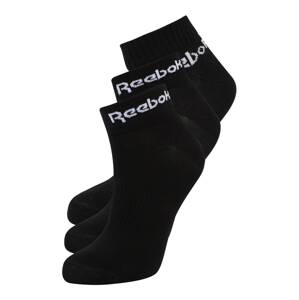 Reebok Sport Sportovní ponožky  černá / bílá