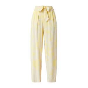 s.Oliver BLACK LABEL Kalhoty se sklady v pase béžová / světle žlutá