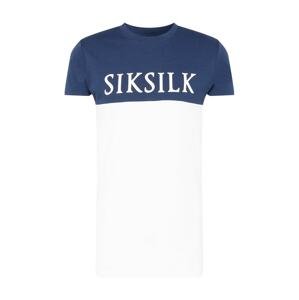 SikSilk Tričko  námořnická modř / bílá