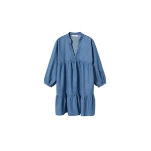 MANGO Košilové šaty 'Carmen' modrá