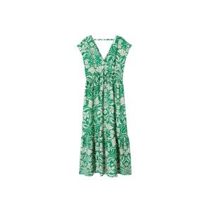 MANGO Letní šaty 'Fiore'  světle béžová / zelená