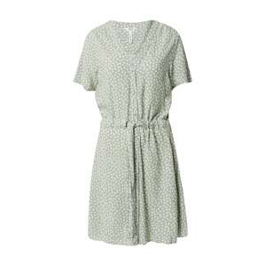 OBJECT Košilové šaty 'CELESTE' pastelově zelená / bílá