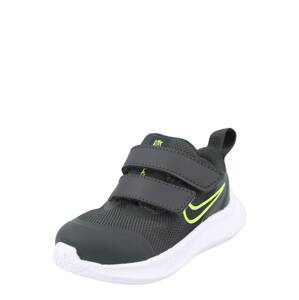 NIKE Sportovní boty 'Runner 3'  tmavě šedá / svítivě zelená