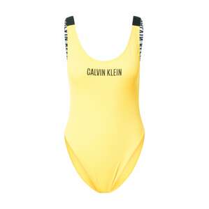 Calvin Klein Swimwear Plavky žlutá / černá / bílá